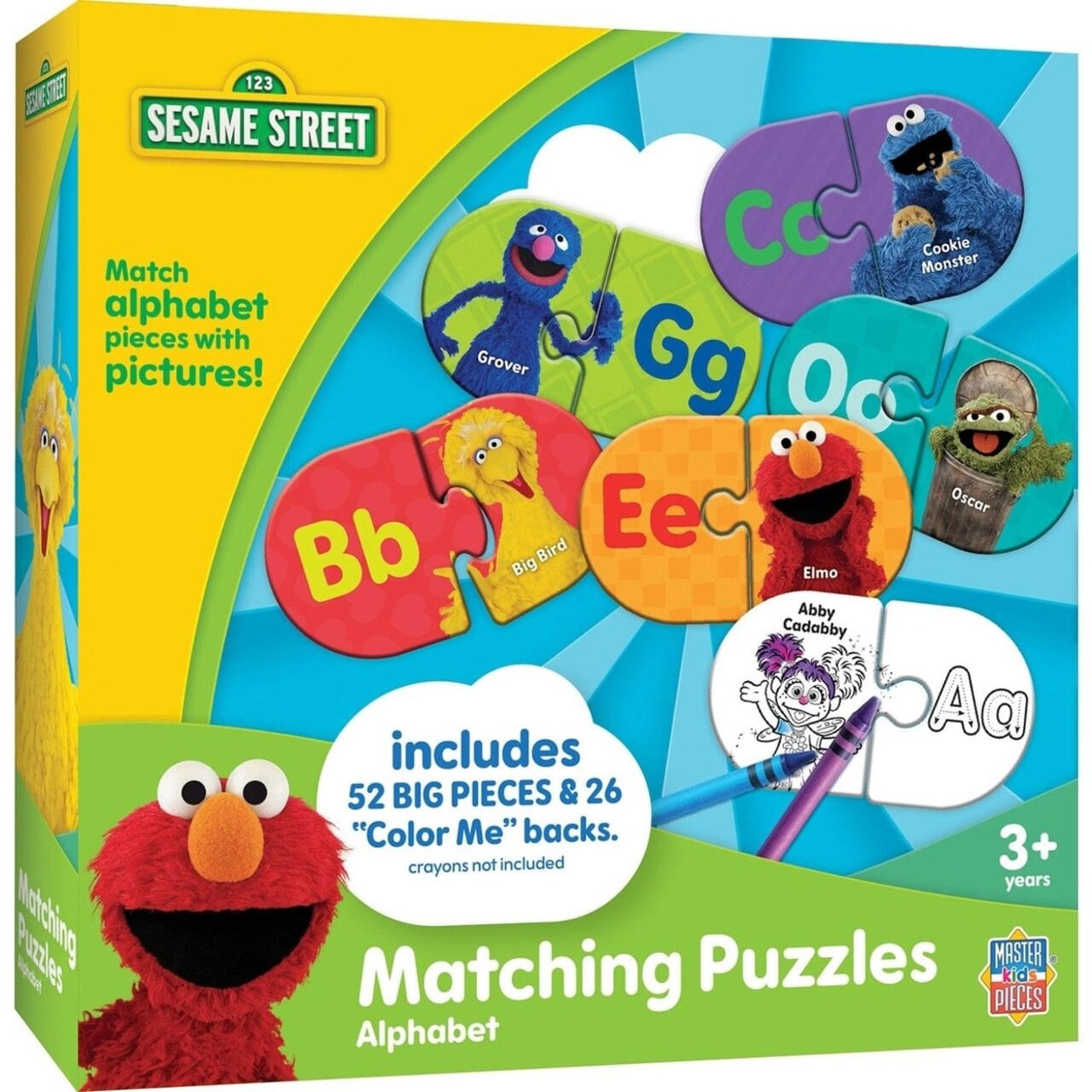 Sesame Street Alphabet Matching Jigsaw Puzzles Educational For Kids 3 And Up